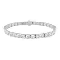 Thumbnail for LADIES DIAMOND BRACELETS 5 CT ROUND DIAMOND 10K WHITE GOLD