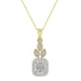 LADIES PENDANT 1/4  CT ROUND/BAGUETTE  DIAMOND 14K YELLOW GOLD