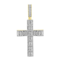 Thumbnail for MEN'S CROSS 1 1/4 CT ROUND DIAMOND 10K YELLOW GOLD