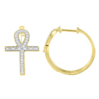 Thumbnail for MEN'S HOOPS 1/5 CT ROUND DIAMOND 10KT YELLOW GOLD