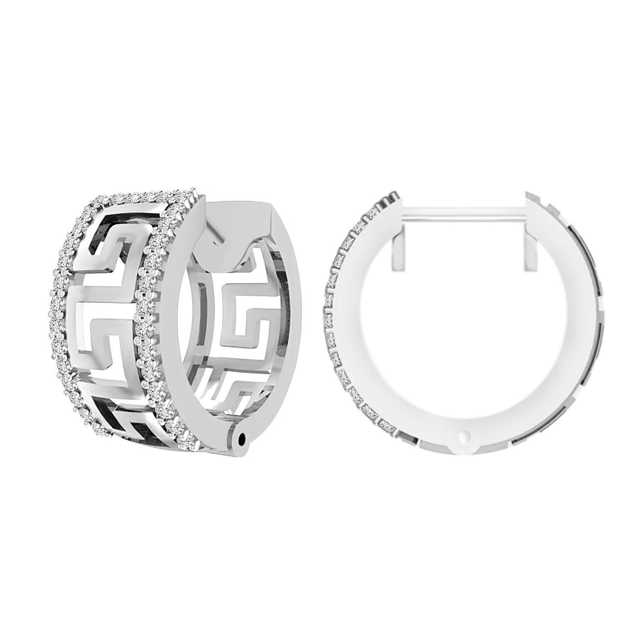 MEN'S HOOPS 1/5 CT ROUND DIAMOND 10KTWHITE GOLD