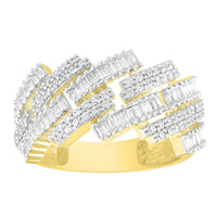 Thumbnail for MEN'S RING 1 CT ROUND DIAMOND 10K YELLOW GOLD