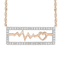Thumbnail for LADIES PENDANT 1/6 CT ROUND DIAMOND 10K ROSE GOLD