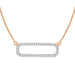 LADIES NECKLACE  1/6 CT ROUND DIAMOND 10K ROSE GOLD