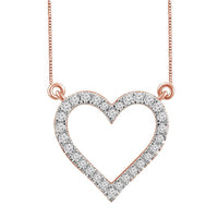 Thumbnail for LADIES NECKLACE 1/6 CT ROUND DIAMOND 10K ROSE GOLD