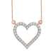 LADIES NECKLACE 1/6 CT ROUND DIAMOND 10K ROSE GOLD