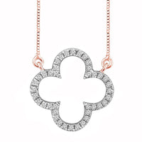Thumbnail for LADIES NECKLACE 1/6 CT ROUND DIAMOND 10K ROSE GOLD