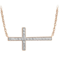 Thumbnail for LADIES NECKLACE 1/10 CT ROUND DIAMOND 10K ROSE GOLD
