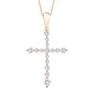 Thumbnail for LADIES PENDANT 1/2 CT ROUND DIAMOND 10K ROSE GOLD