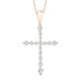 LADIES PENDANT 3/4 CT ROUND DIAMOND 10K ROSE GOLD