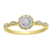 LADIES RING 1/6 CT ROUND DIAMOND 10K YELLOW GOLD