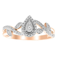 Thumbnail for LADIES RING 1/4 CT ROUND DIAMOND 10K ROSE GOLD