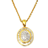 Thumbnail for SS-Y (14K P) 0.25CT RD/BGT DIA PNDT + CHAIN