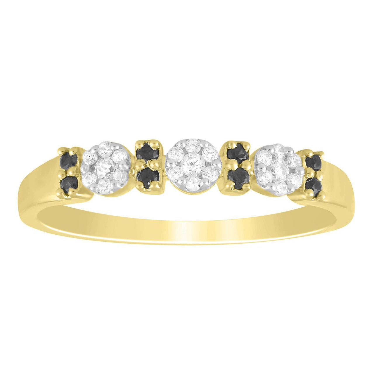 LADIES BAND 1/6 CT ROUND DIAMOND 10K WHITE GOLD