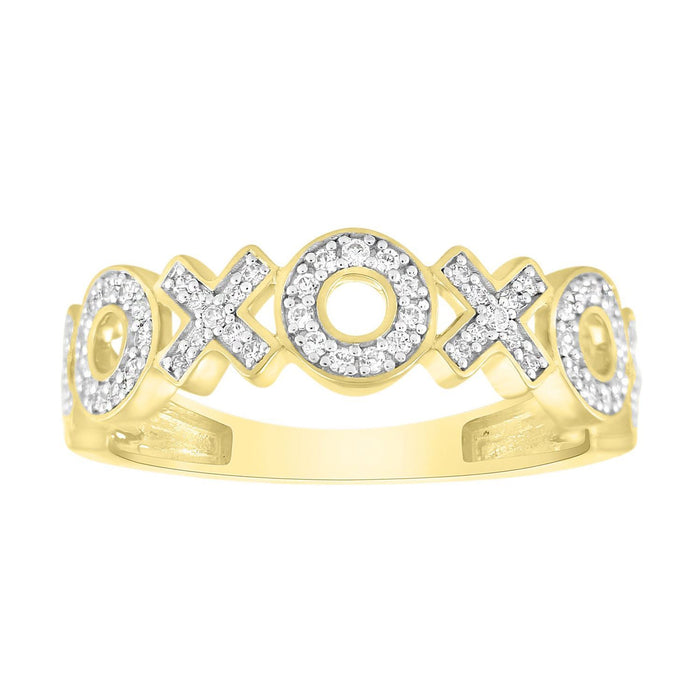 LADIES RING 1/4 CT ROUND DIAMOND 10K YELLOW GOLD