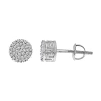 Thumbnail for MEN'S EARRINGS 1/6 CT ROUND DIAMOND 10K WHITE GOLD