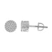 MEN'S EARRINGS 1/6 CT ROUND DIAMOND 10K WHITE GOLD