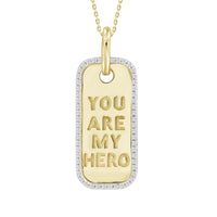 Thumbnail for MEN'S CHARM 1/6 CT ROUND DIAMOND 10K YELLOW GOLD