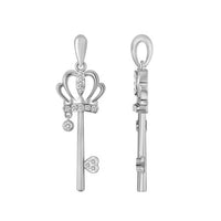 Thumbnail for LADIES PENDANT 1/10  ROUND DIAMOND 10K WHITE GOLD