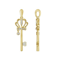 Thumbnail for LADIES PENDANT 1/10  ROUND DIAMOND 10K YELLOW GOLD