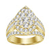 LADIES RING 5 CT ROUND/BAGUETTE DIAMOND 10K YELLOW GOLD