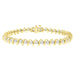 LADIES BRACELET 1 CT ROUND DIAMOND 10K YELLOW GOLD