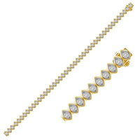 Thumbnail for LADIES BRACELET 1 CT ROUND DIAMOND 10K YELLOW GOLD