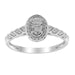 LADIES RING 1/10 CT ROUND DIAMOND 10K WHITE GOLD