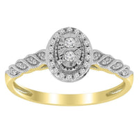 Thumbnail for LADIES RING 1/10 CT ROUND DIAMOND 10K YELLOW GOLD