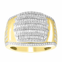 Thumbnail for MEN'S RING 1 1/2 CT ROUND DIAMOND 10K YELLOW GOLD