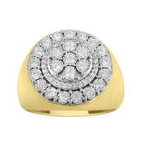 Thumbnail for MEN'S RING 3/4 CT ROUND DIAMOND 10K YELLOW GOLD