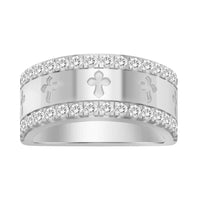 Thumbnail for MEN'S RING 1/2 CT ROUND DIAMOND 10K WHITE GOLD