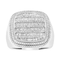 Thumbnail for MEN'S RING 1 1/2 CT ROUND DIAMOND 10K WHITE GOLD