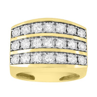 Thumbnail for MEN'S RING 1 CT ROUND DIAMOND 10K YELLOW GOLD
