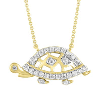 Thumbnail for LADIES PENDANT 1/6 ROUND DIAMOND 10K YELLOW GOLD