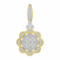 Thumbnail for LADIES PENDANT 1/5 CT ROUND DIAMOND 10K YELLOW GOLD