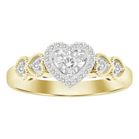 Thumbnail for LADIES RING 1/6 CT ROUND DIAMOND 10K YELLOW GOLD