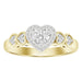 LADIES RING 1/6 CT ROUND DIAMOND 10K YELLOW GOLD