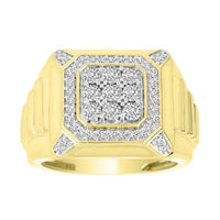 Thumbnail for MEN'S RING 1/2 CT ROUND DIAMOND 10K YELLOW GOLD