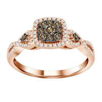 Thumbnail for LADIES RING 1/2 CT ROUND/CHOCOLATE DIAMOND 14K ROSE GOLD