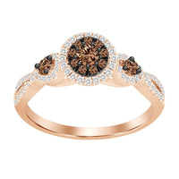 Thumbnail for LADIES RING 3/8 CT ROUND/CHOCOLATE DIAMOND 14K ROSE GOLD