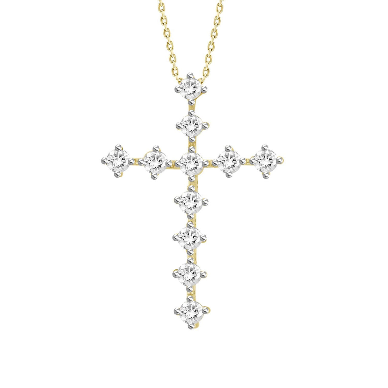 LADIES PENDANT 1/4 CT ROUND DIAMOND 10K YELLOW GOLD