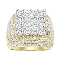 Thumbnail for MEN'S RING 5 1/6 CT ROUND DIAMOND 14K YELLOW GOLD