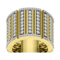 Thumbnail for MEN'S RING 1 CT ROUND DIAMOND 10K YELLOW GOLD