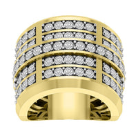 Thumbnail for MEN'S RING 1 CT ROUND DIAMOND 10K YELLOW GOLD