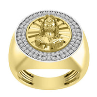 Thumbnail for MEN'S RING 1/2 CT ROUND DIAMOND 10K YELLOW GOLD