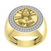 MEN'S RING 1/2 CT ROUND DIAMOND 10K YELLOW GOLD