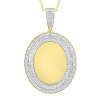 Thumbnail for MEN'S CHARM 2 1/2 CT ROUND/BAGUETTE DIAMOND 10K YELLOW GOLD