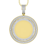 Thumbnail for MEN'S CHARM 2 CT ROUND/BAGUETTE DIAMOND 10K YELLOW GOLD