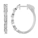 LADIES HOOPS 1/2 CT ROUND DIAMOND 10K WHITE GOLD